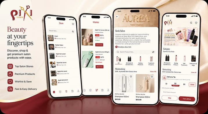 PixiKwik — Salon E-commerce Marketplace App
